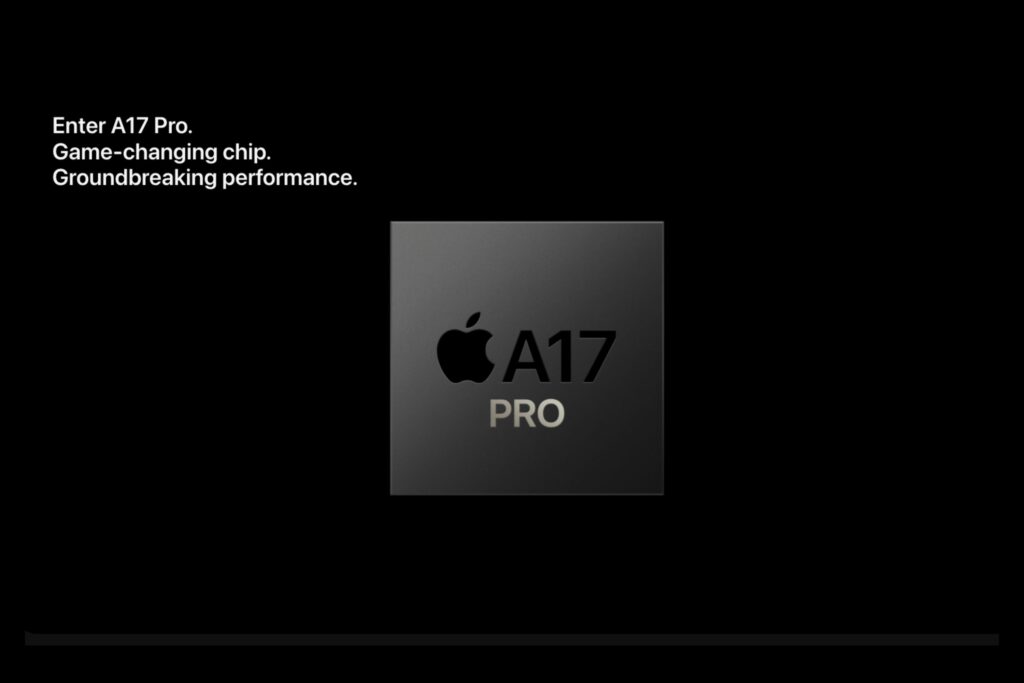 애플 공식 홈페이지에 게시된 아이폰15 프로 이미지입니다. 