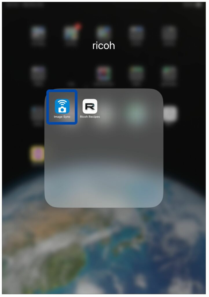 리코 공식 앱 Image Sync 앱 아이콘